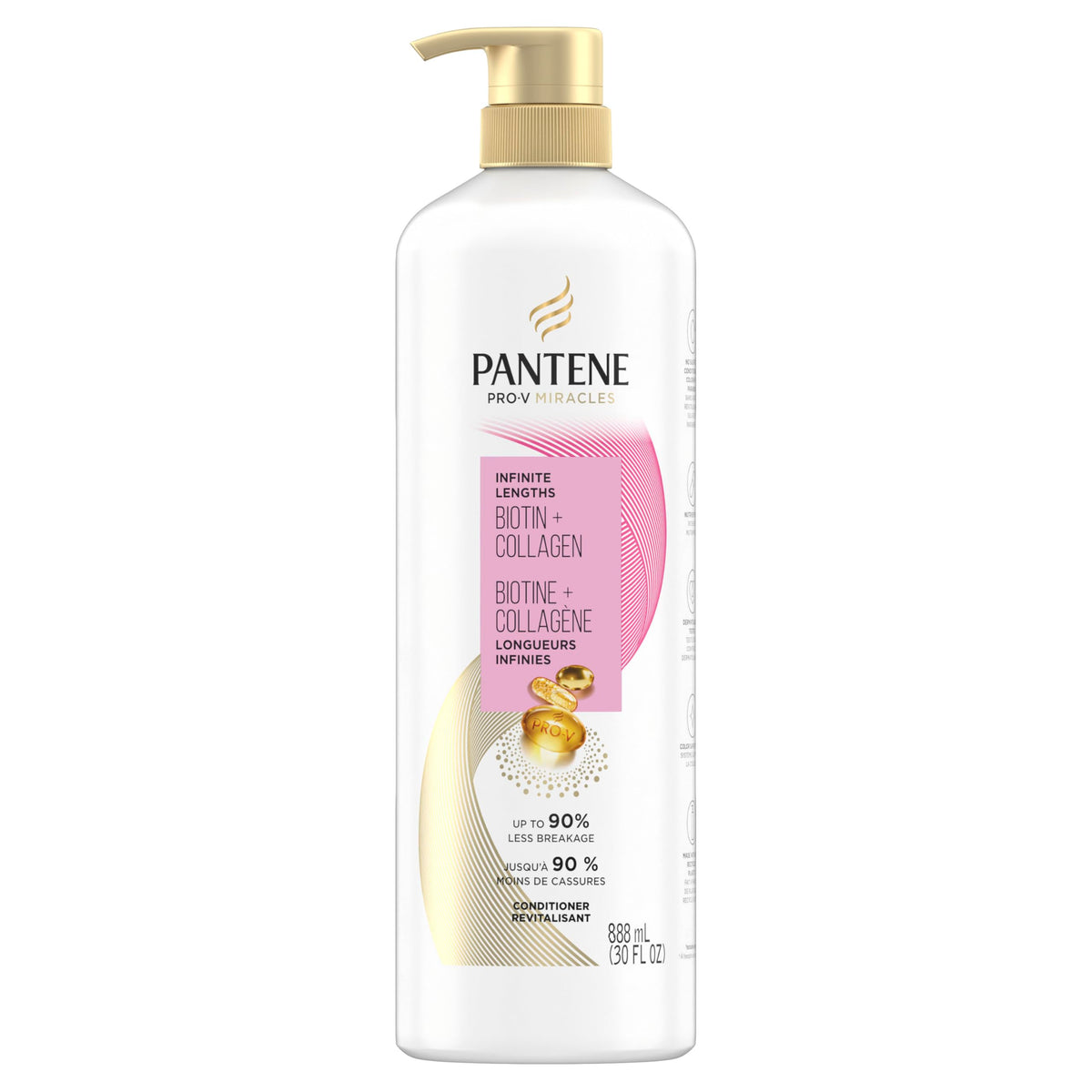Pantene Pro-V Miracles Infinite Lengths Biotin + Collagen 1 Minute Miracle Conditioner, 888 mL 🍁 All In One Marketplace Canada