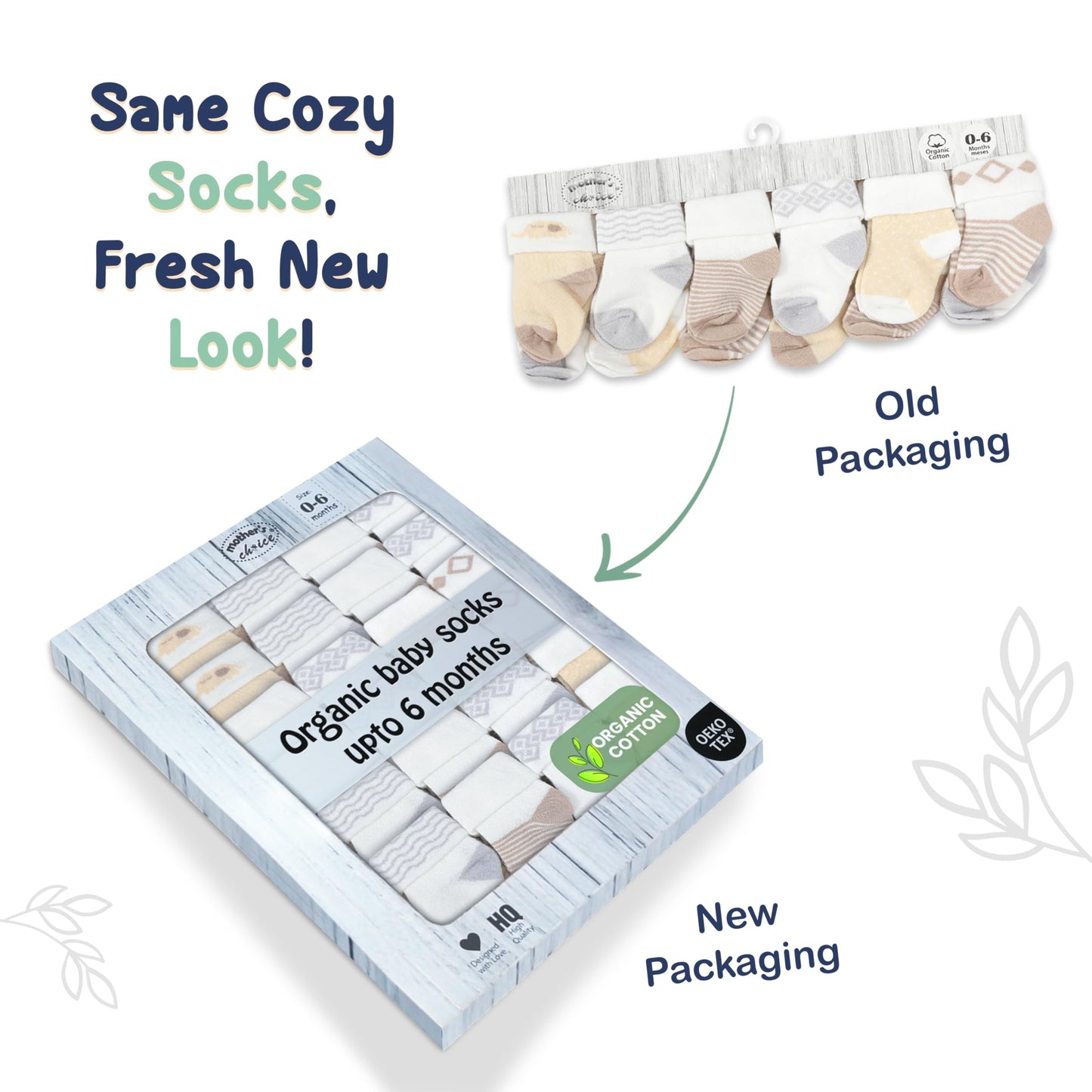 Mother's Choice Organic Cotton Baby Socks 0–6 Months, 12 Pairs Newborn & Infant Socks Soft Hypoallergenic Breathable Gentle On Delicate Skin Stretch Fit Comfortable Daily Essentials For Little Ones 🍁 All In One Marketplace Canada