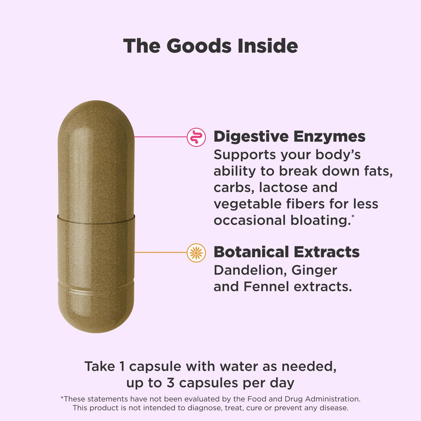 OLLY Beat The Bloat Capsules, Belly Bloat Relief for Gas and Water Retention, Digestive Enzymes, Vegetarian, Supplement for Women - 25 Count 🍁 All In One Marketplace Canada