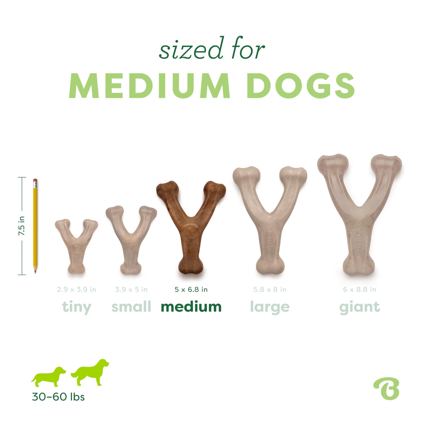 Benebone Wishbone Durable Dog Chew Toy for Aggressive Chewers, Real Bacon, Made in USA, Medium 🍁 All In One Marketplace Canada