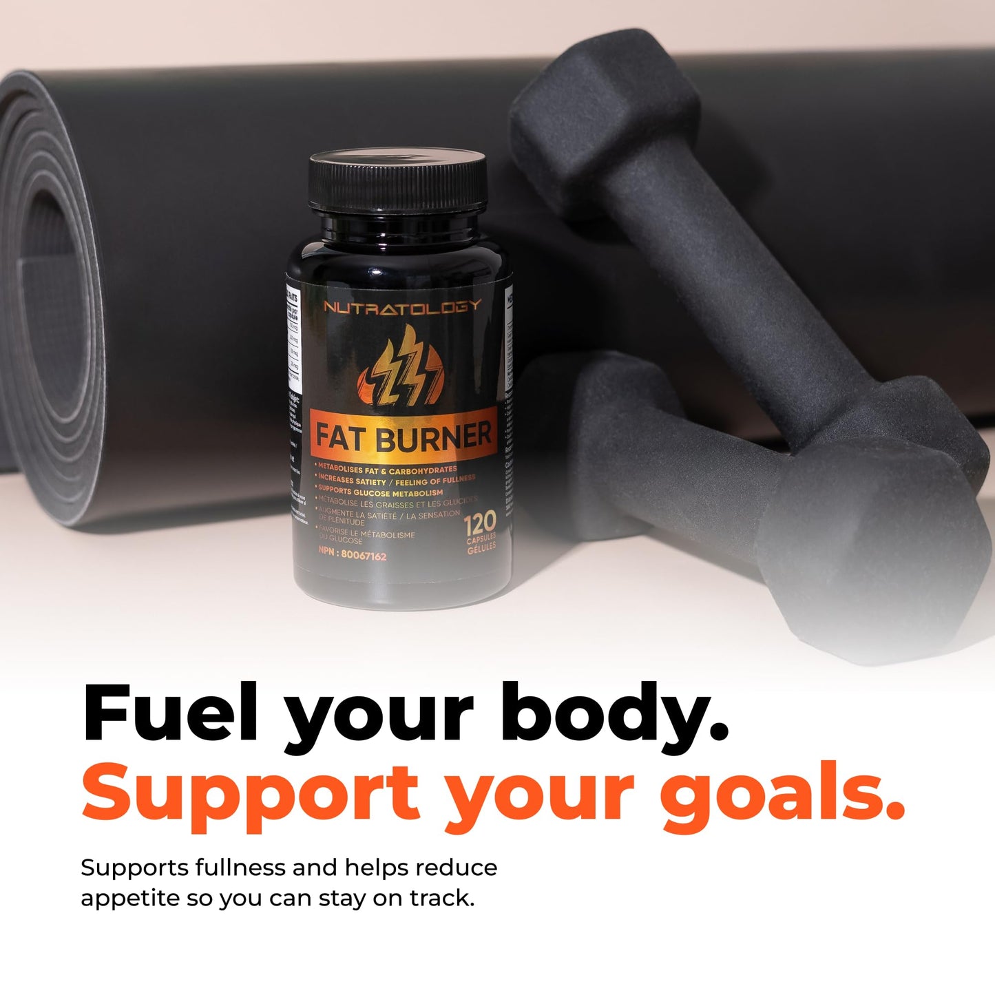 Nutratology® Thermogenic Fat Burner | Canadian-Made | Metabolizes Carbohydrates & Fats - Appetite Suppressant That Helps Satiety - Weight Loss Pills for Women & Men - Keto-Friendly - 120 Capsules 🍁 All In One Marketplace Canada