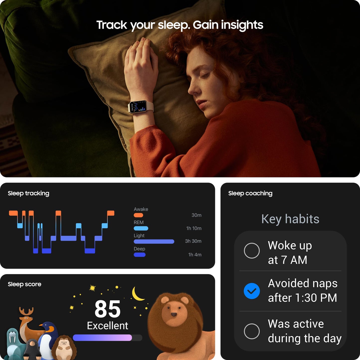 Samsung Galaxy Fit3, 1.6" AMOLED Display, 13 Days Battery Charge, Sleep Monitoring, Fall Detection - Dark Gray (CAD Version & Warranty) 🍁 All In One Marketplace Canada