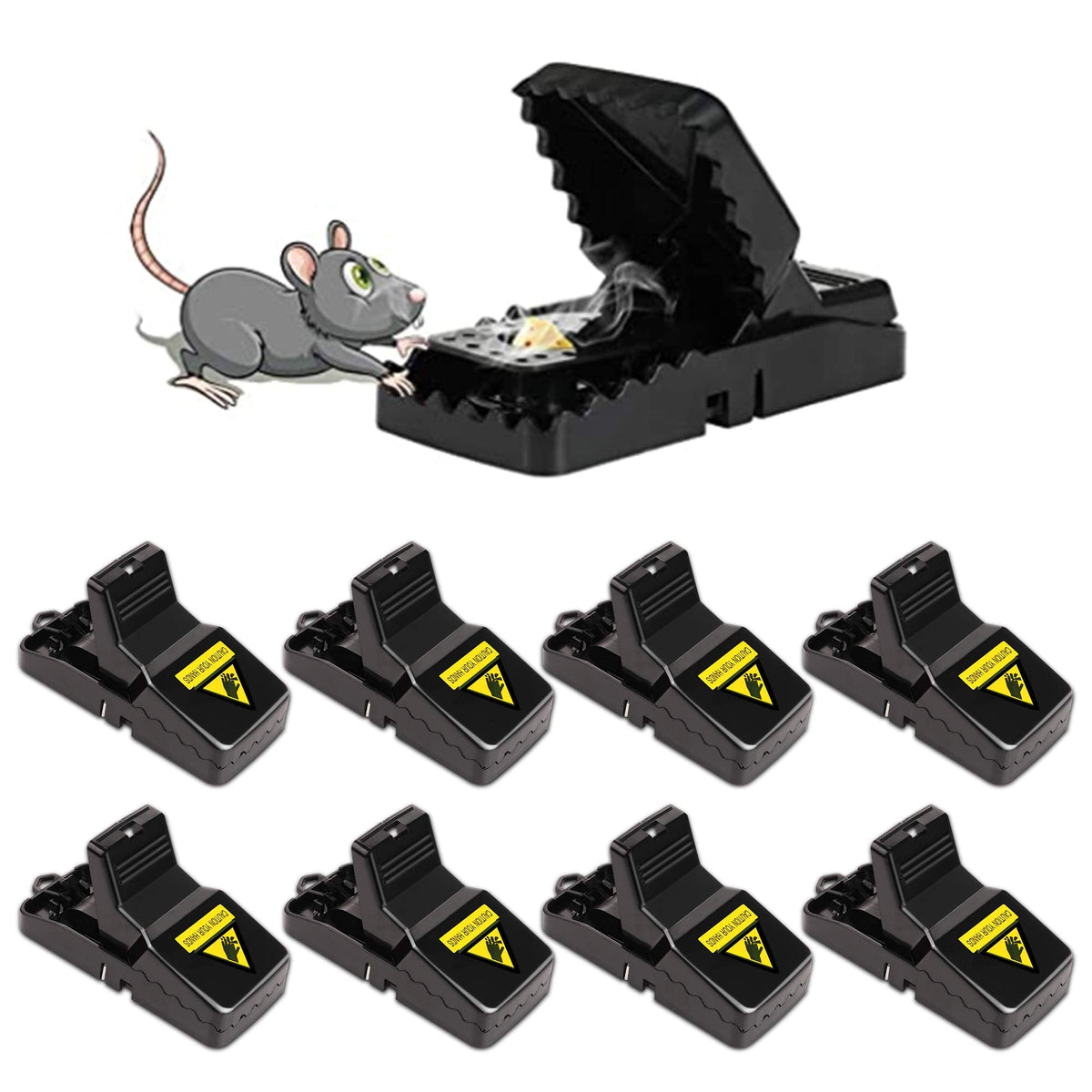 Mouse Traps 8 Pack - Humane Instant Catch Reusable Indoor/Outdoor Snap Traps for Small Mice, Safe & Effective Rodent Catcher with Easy Clean Design (Kids & Pets Friendly) 🍁 All In One Marketplace Canada