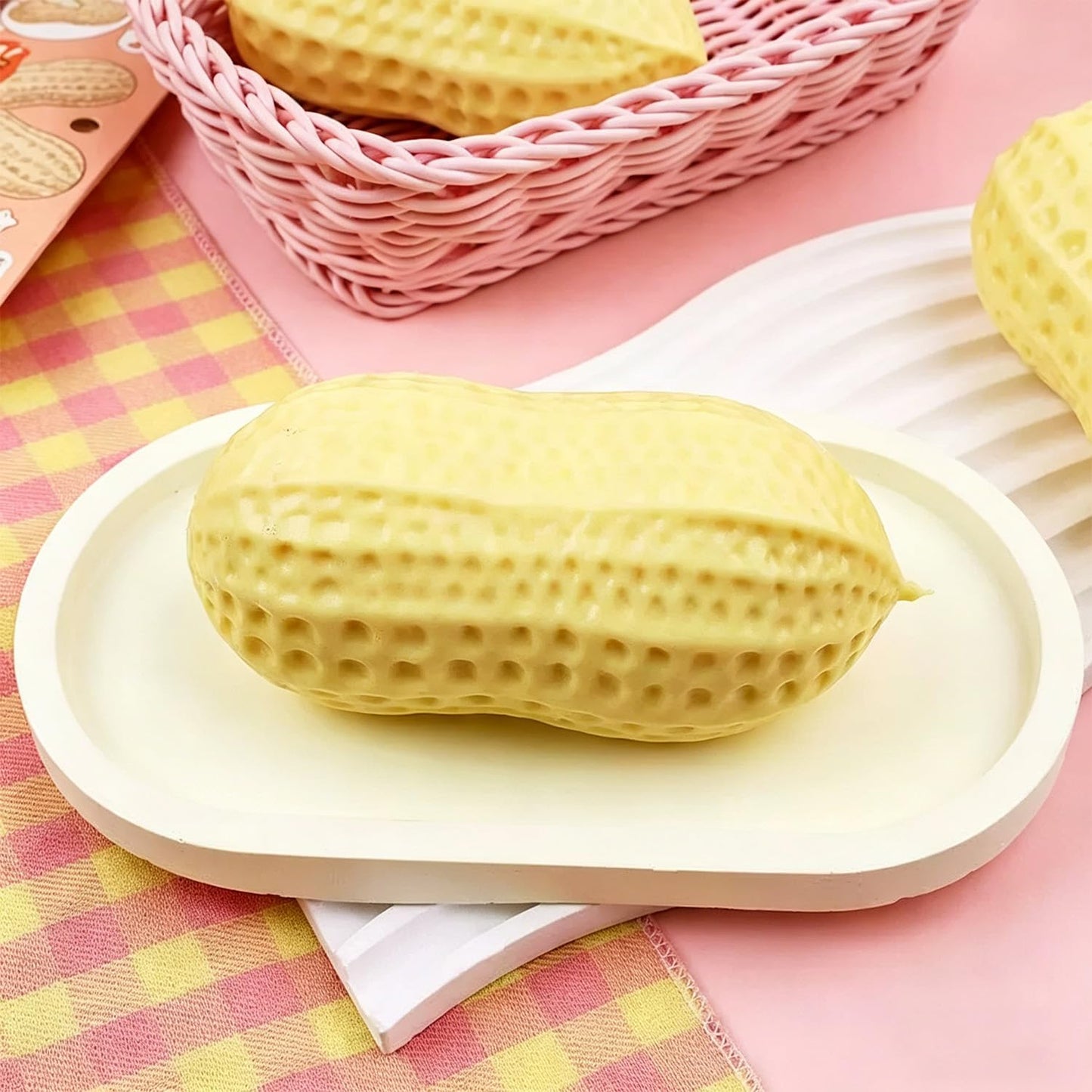 Peanut Squishies, Peanut Shape Stress Relief Ball Soft Squeeze Fidget, Soft Slow Rising Fidget Squeeze Soft Stress Relief Sensory Fidget for Adults Anxiety Relief Hand Relax for Office Desk Workers 🍁 All In One Marketplace Canada