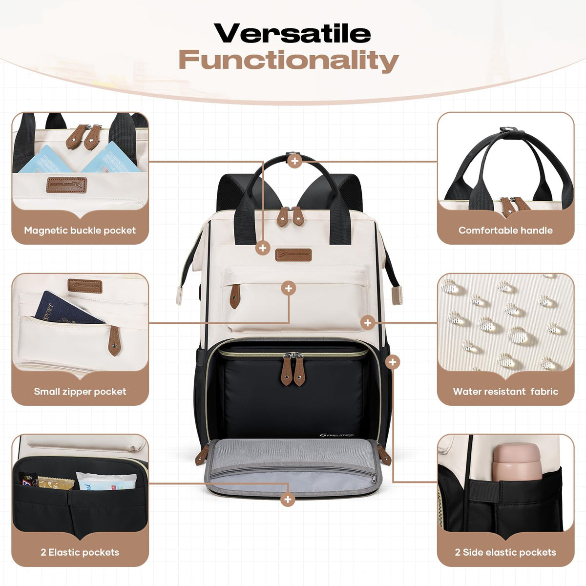 Maelstrom 15.6-17.3" Laptop Backpack with Lunch Box, Work Bag for Women Men 🍁 All In One Marketplace Canada