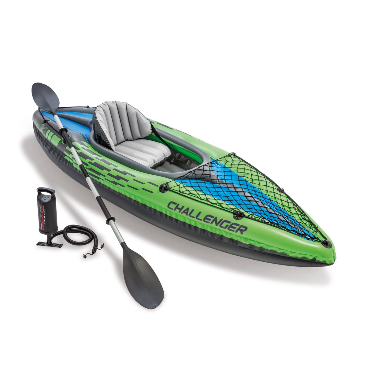 INTEX 68305EP Challenger K1 Inflatable Kayak Set: Includes Deluxe 86in Aluminum Oar and High-Output Pump – Adjustable Seat with Backrest – Removable Skeg – 1-Person – 220lb Weight Capacity 🍁 All In One Marketplace Canada