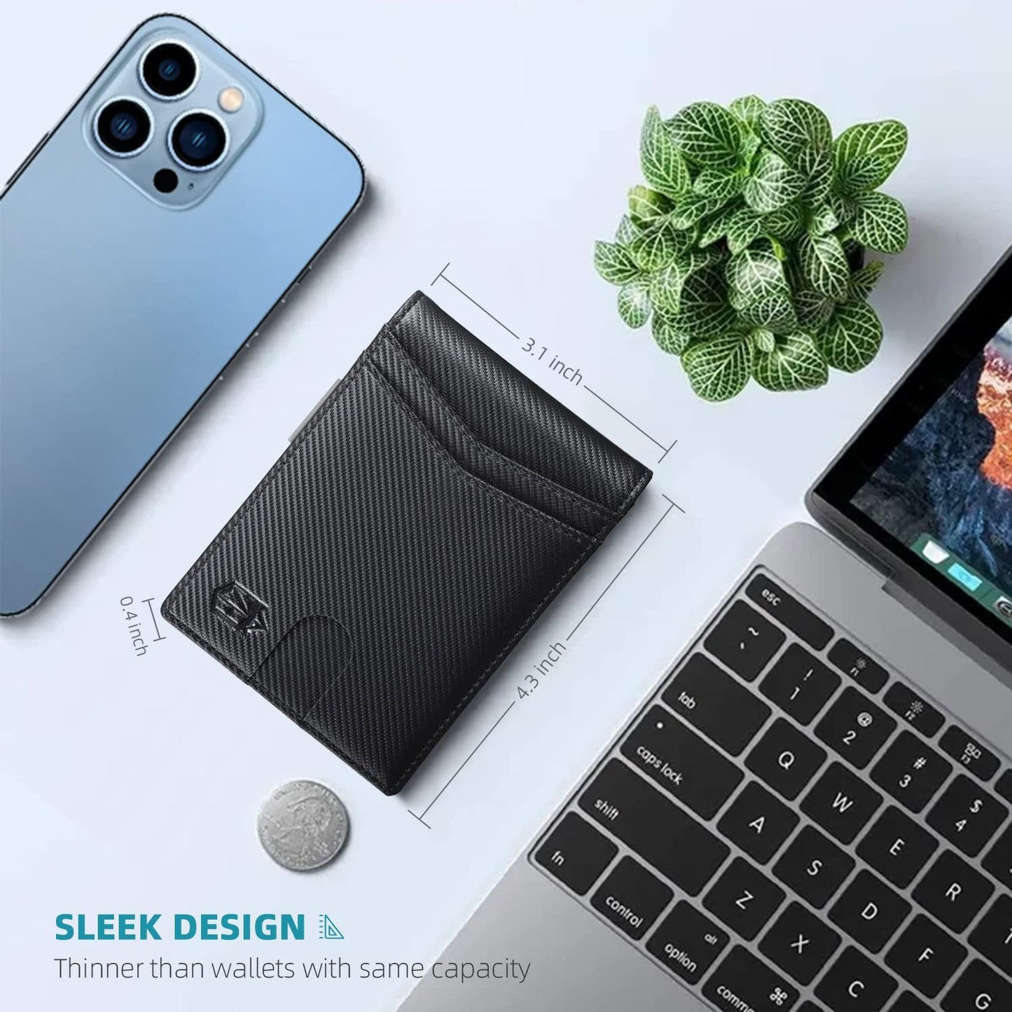 Zitahli Slim RFID Wallets for Men, Money Clip Bifold Leather Wallet Minimalist Mens Wallet with ID Window and 12 Card Slots Gift Box 🍁 All In One Marketplace Canada