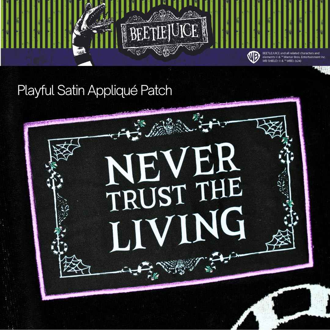 Franco Luxe Beetlejuice Halloween Goth Super Soft Plush Oversized Cotton Jacquard Bath/Pool/Beach Towel, 64 in x 34 in, (Officially Licensed Product)