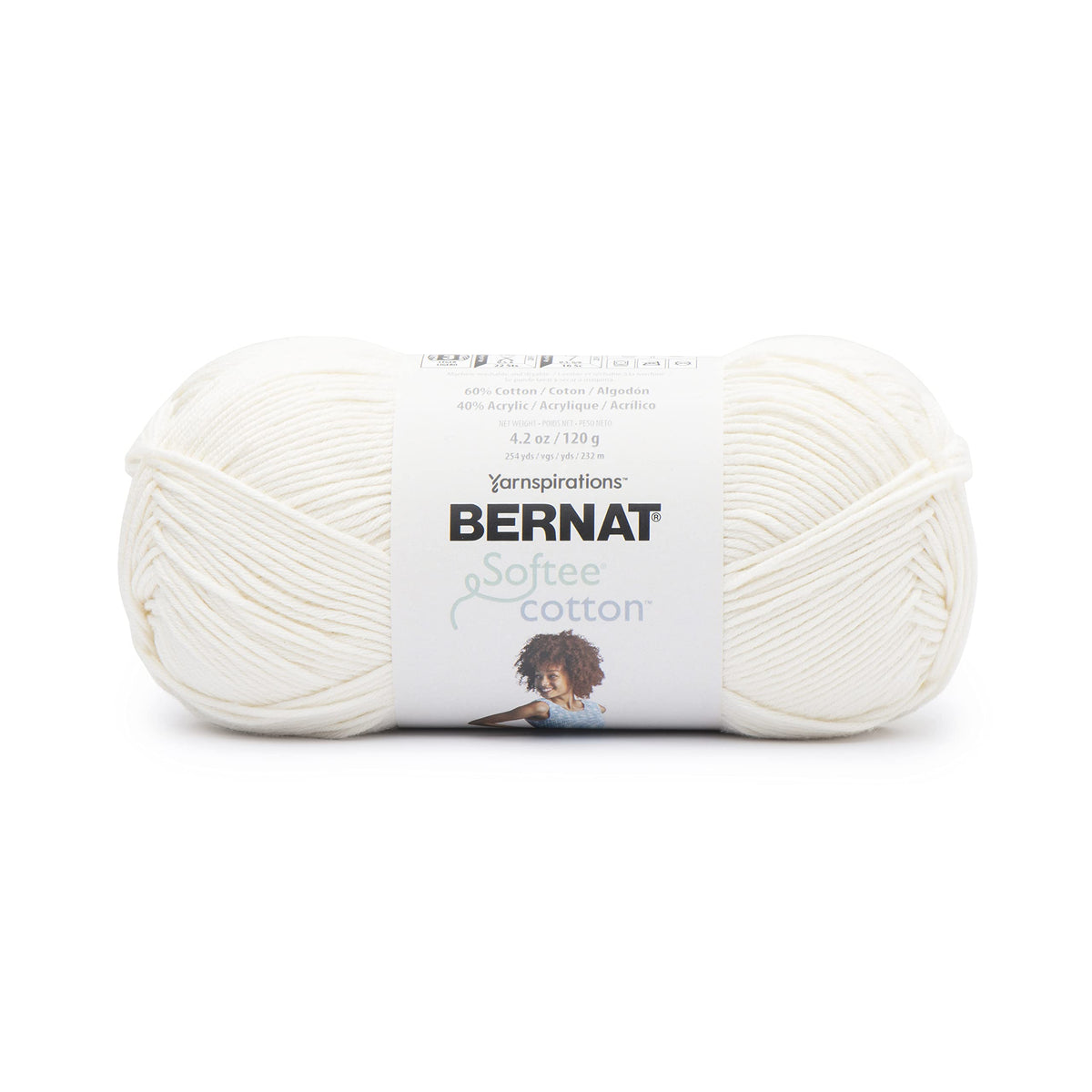 Bernat Softee Cotton Cotton Yarn - 3 Pack of 120g/4.25oz - Nylon - 3 DK (Light) - 254 Yards - Knitting/Crochet 🍁 All In One Marketplace Canada