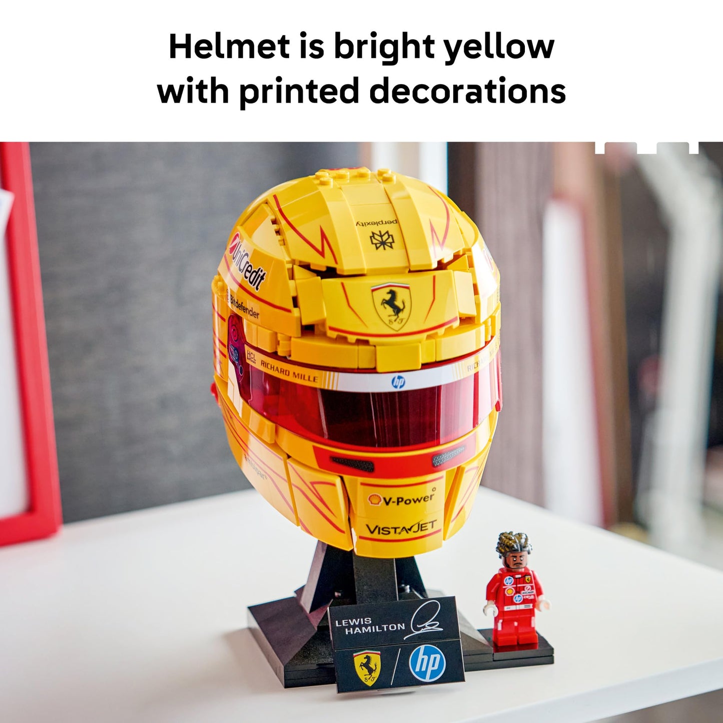 LEGO Editions Scuderia Ferrari HP Lewis Hamilton Helmet - Building Set for Teens, Ages 14+ - Collectible F1 Display - Bedroom or Home Office Decor - Gift for Racing Fans - 43022 🍁 All In One Marketplace Canada