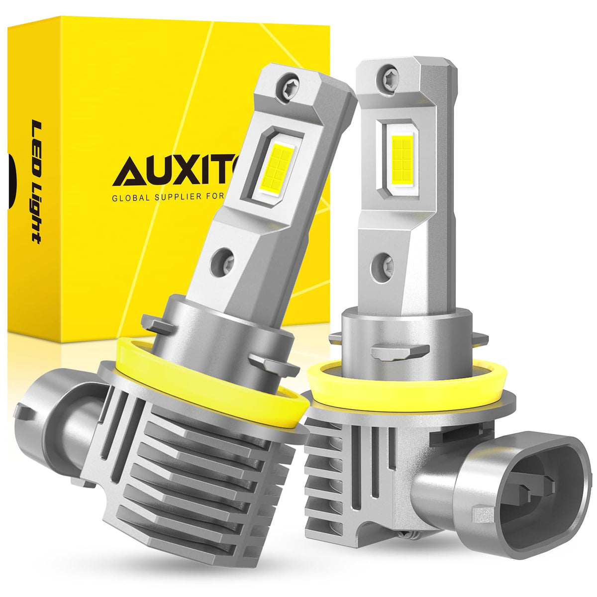AUXITO H11 LED Headlight Bulbs, 40000LM 6500K White Wireless LED Headlights for H8 H9 H16 Fog Lights, DRL, Low Beam or High Beam, Direct Install Plug and Play, IP68 Waterproof, Pack of 2 🍁 All In One Marketplace Canada