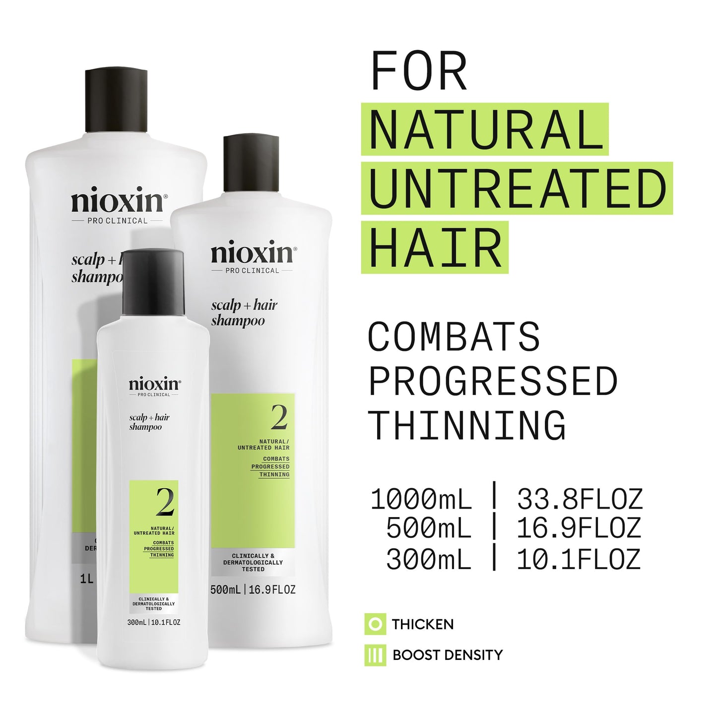 Nioxin Scalp + Hair Thickening System 2 Shampoo, For Natural Hair with Progressed Thinning, 33.8 fl oz (Packaging May Vary) 🍁 All In One Marketplace Canada