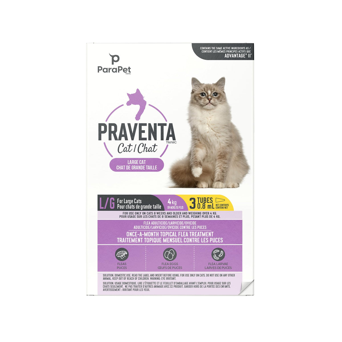 Parapet Praventa for Large Cats - 3 Tubes 🍁 All In One Marketplace Canada