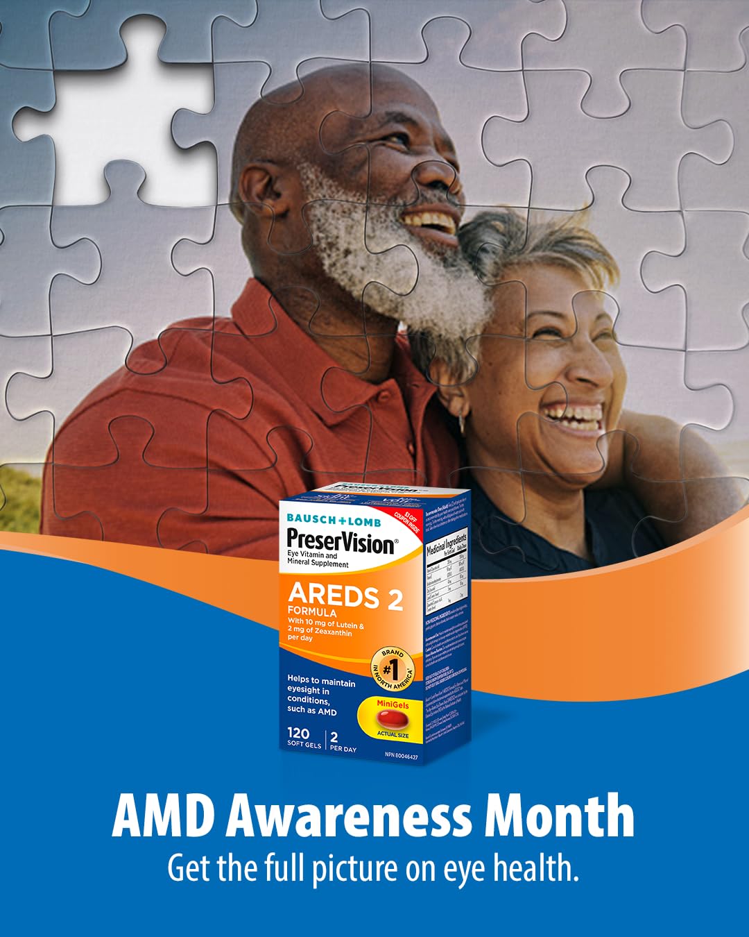 PreserVision AREDS 2 Eye Vitamin & Mineral Supplement, Contains Lutein, Vitamin C, Zeaxanthin, Zinc, Vitamin E, Eye Health Supplements for Adults, 120 Mini Soft Gels (packaging may vary) 🍁 All In One Marketplace Canada