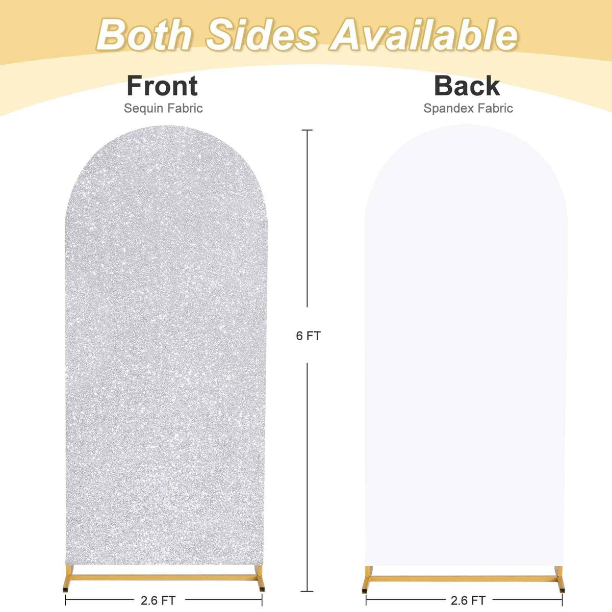 Arch Cover Sequin Arch Backdrop Covers Spandex Fitted Fabric Covers for Party Halloween Birthday Ceremony Decoration