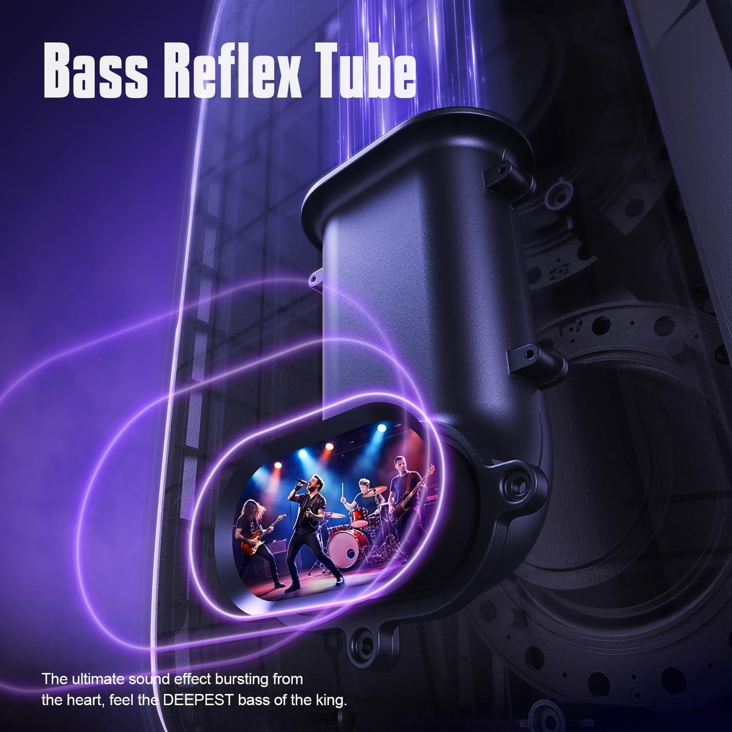 W-KING Bluetooth Speaker Loud, 180W Peak Party Portable Outdoor Haut Parleur Speaker Wireless Boom Box/4 Drivers(2 * 4.04’’ Woofer)-80W Deep Bass Tube, Huge 115dB Sound, Lights/IPX5/EQ/24H/USB/TF/AUX 🍁 All In One Marketplace Canada