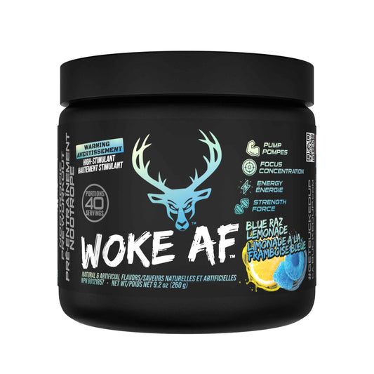 Bucked Up Woke AF Pre-Workout, Blue Raz Lemonade, 40 Servings 🍁 All In One Marketplace Canada