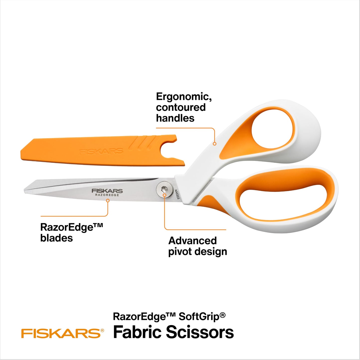 Fiskars RazorEdge Fabric Scissors - 8" Heavy Duty Fabric Shears with SoftGrip Ergonomic Handle, Premier Grade Stainless Steel Blades 🍁 All In One Marketplace Canada