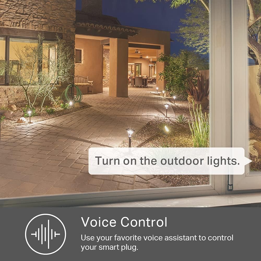 Kasa Smart Outdoor Smart Plug by TP-Link (KP400) - Smart WiFi Outlet with 2 Sockets, IP64 Waterproof, Works with Alexa and Google Home, 2.4GHz WiFi Required, No Hub Required, Sunset & Sunrise Offset 🍁 All In One Marketplace Canada