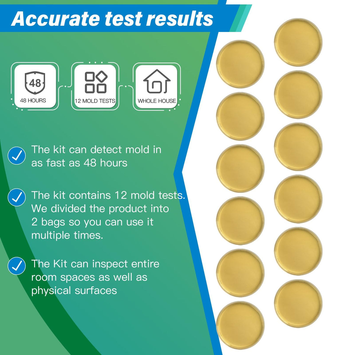 Mold Test Kit for Home - 12 Simple Detection Tests,Test HVAC System,Home Surfaces,& Indoor Air Quality Testing Kits,DIY Mold Detector at Home,Includes Detailed Mold Identification Guide,air Tester 🍁 All In One Marketplace Canada