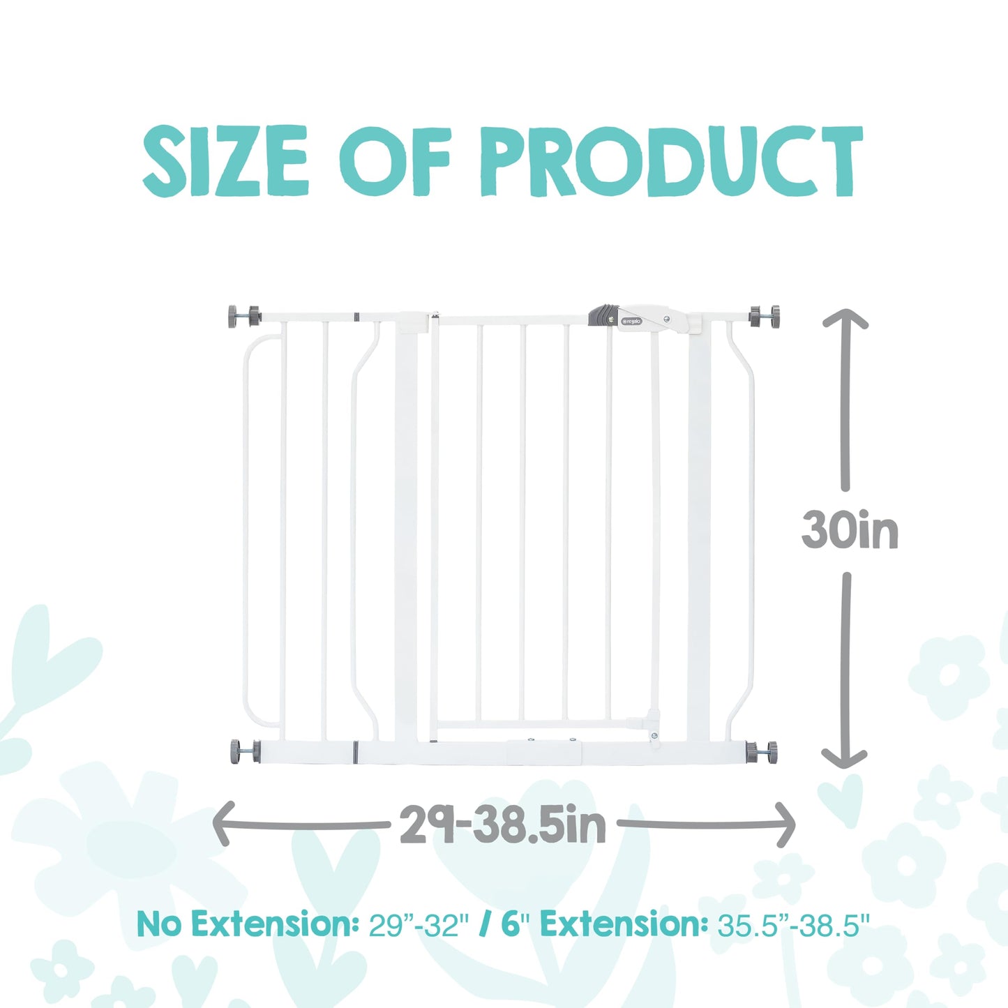 Regalo Easy Step 38.5-Inch (97.75cm) Extra Wide Baby Gate, Award Winning Brand, Includes 6-Inch (15.25cm) Extension Kit, 4 Pack Pressure Mount Kit and 4 Pack Wall Mount Kit 🍁 All In One Marketplace Canada