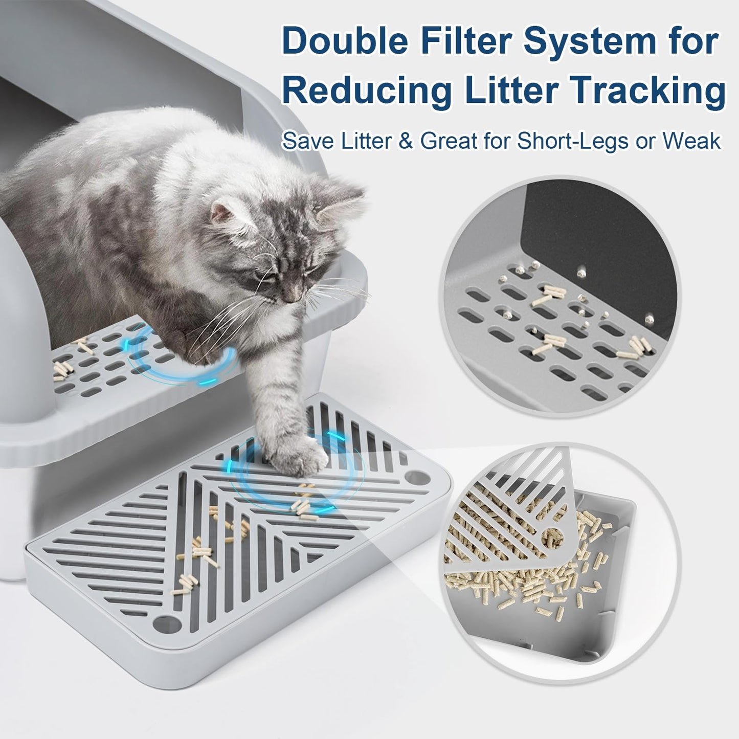 Suzzipaws XL Enclosed Stainless Steel Cat Litter Box for Big Cats 🍁 All In One Marketplace Canada