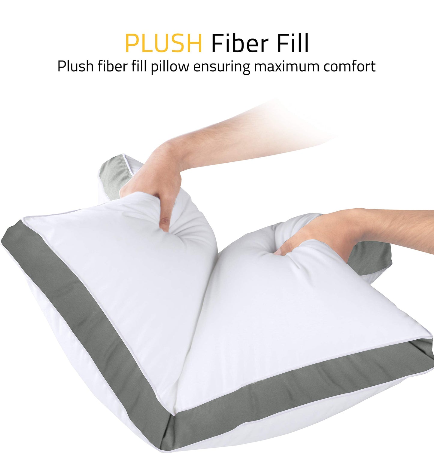 Utopia Bedding Bed Pillows for Sleeping Queen Size (Grey), Set of 2, Cooling Hotel Quality, Gusseted Pillow for Back, Stomach or Side Sleepers 🍁 All In One Marketplace Canada