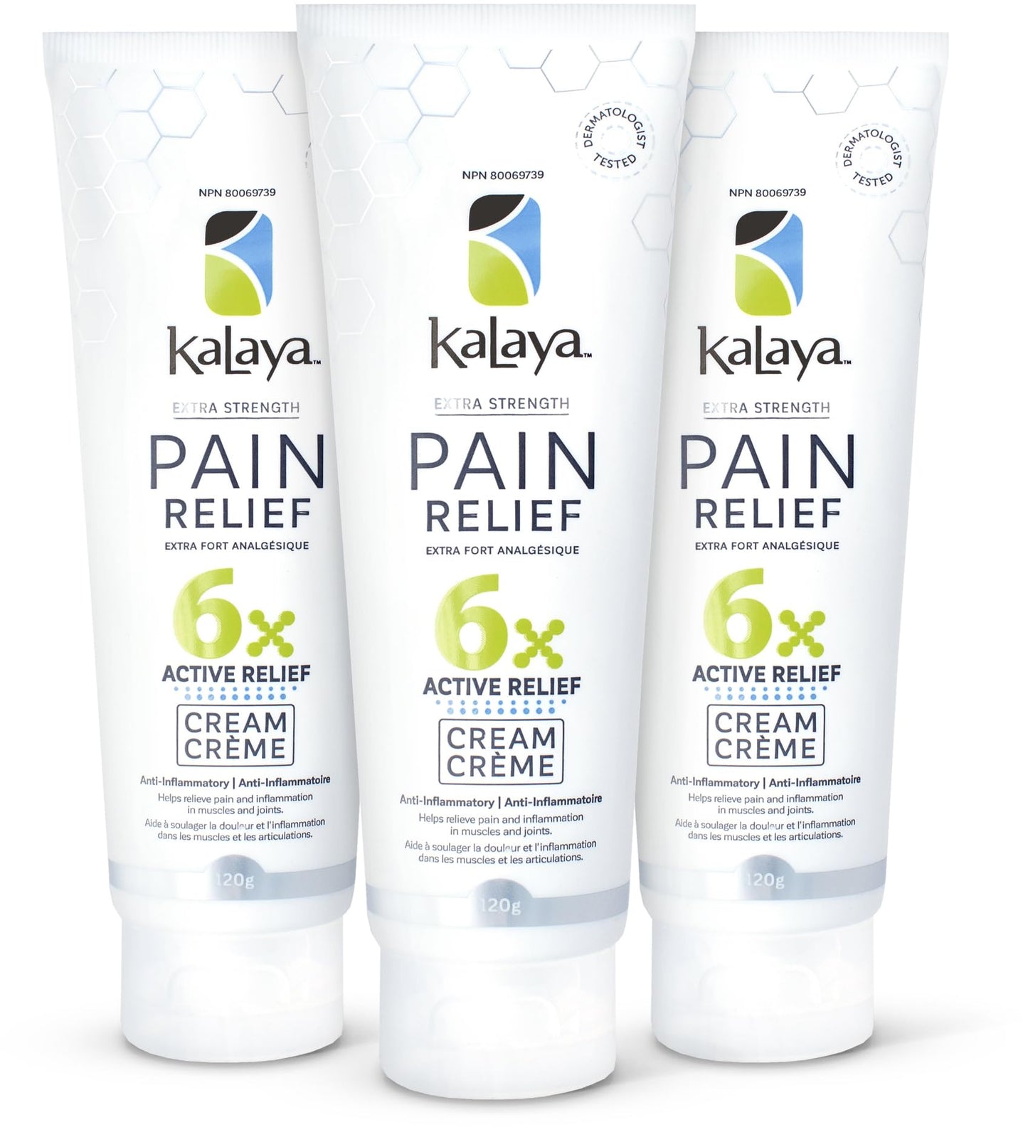 KaLaya 6X Extra Strength Pain Relief Cream with Arnica for Arthritis, Joint, Muscle, Back, Neck, Shoulder, Hand and Knee Pain- Medically formulated with 6 Natural Active, Pain Blocking & Anti inflammatory Ingredients (120g - Pack of 3)