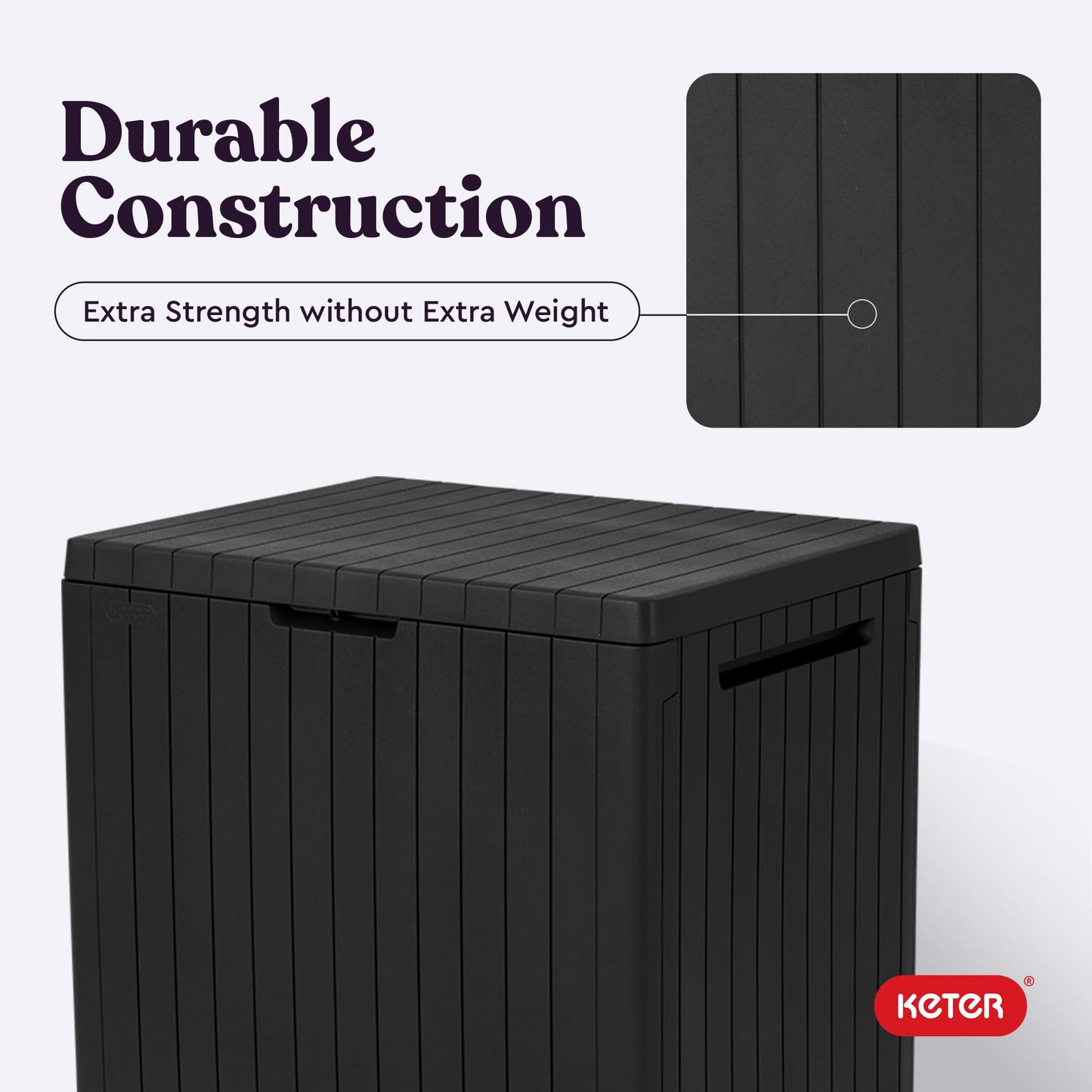 Keter City 30 Gal Outdoor Storage Box and Patio Side Table 🍁 All In One Marketplace Canada