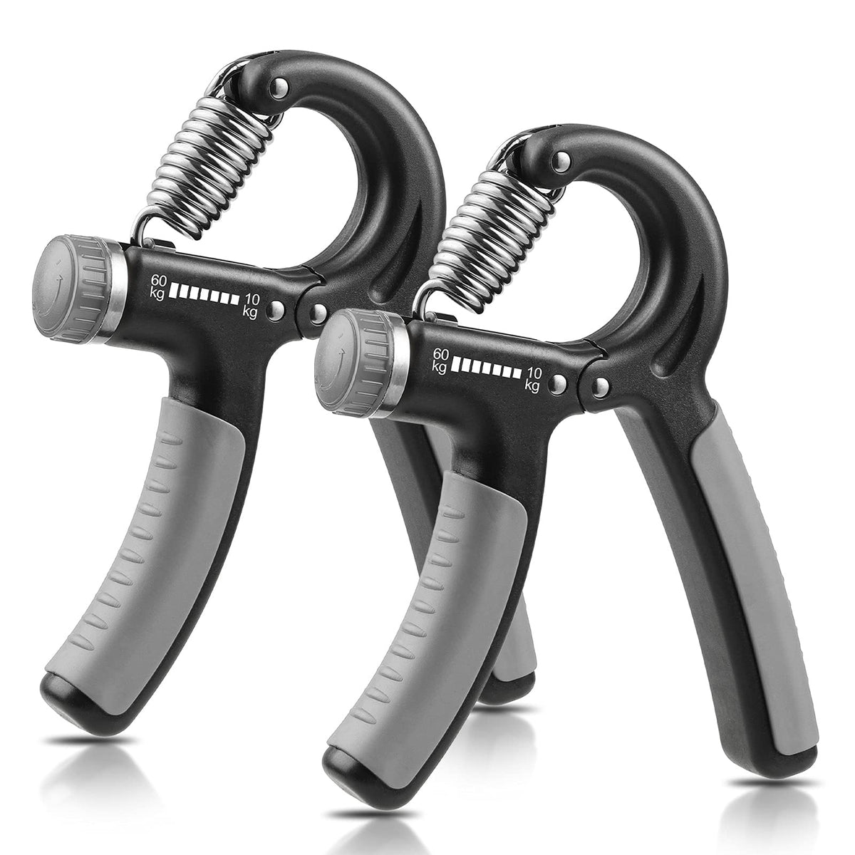 NIYIKOW 2 Pack Hand Grip Strengthener, Grip Strength Trainer, Adjustable Resistance 22-132Lbs (10-60kg), Forearm Strengthener, Perfect for Musicians Athletes - Grey 🍁 All In One Marketplace Canada