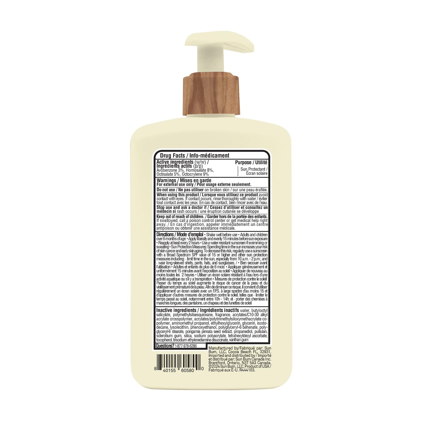 Sun Bum Daily SPF 50 Sunscreen Body Lotion - Broad Spectrum Moisturizing Sunscreen with Vitamin E - Vegan and Hawaii 104 Act Compliant (Without Octinoxate & Oxybenzone) - Dermatologist Tested - 237 ml 🍁 All In One Marketplace Canada