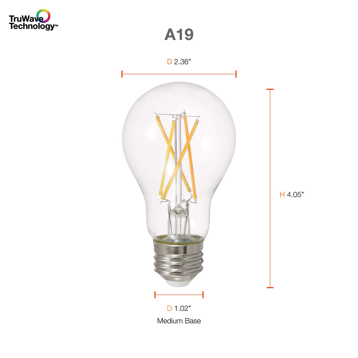 Sylvania LED TruWave Natural Series Light Bulb, 60W Equivalent, Efficient 8W A19, Medium Base, Dimmable, 800 Lumens, 2700K, Soft White, Clear - 6 Count (Pack of 1) (40806) 🍁 All In One Marketplace Canada