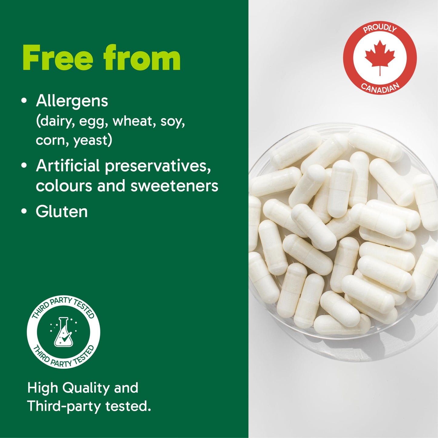 Organika Canadian-Made Taurine Ultra Strength- 1000mg- Supports Cardiovascular Health, 3000mg Daily Dose- 240vcaps 🍁 All In One Marketplace Canada