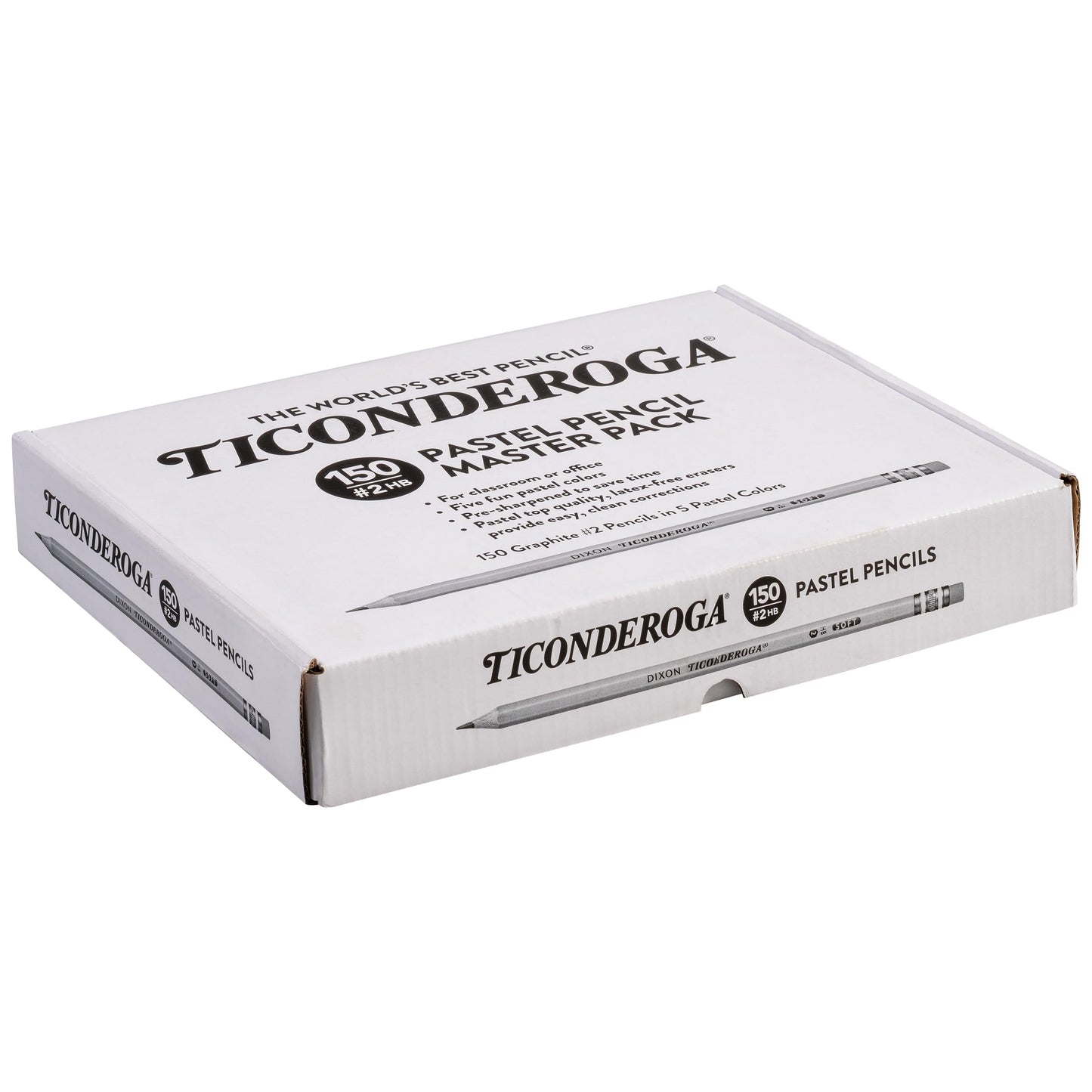 Ticonderoga Wood-Cased Pencils Master Pack, Pre-Sharpened, #2 HB Soft, Pastel Colors, 150 Count 🍁 All In One Marketplace Canada