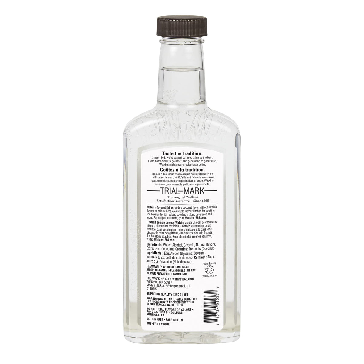 Watkins Coconut Extract with Other Natural Flavors, Non-GMO, Kosher, 325ml, 1 Count 🍁 All In One Marketplace Canada