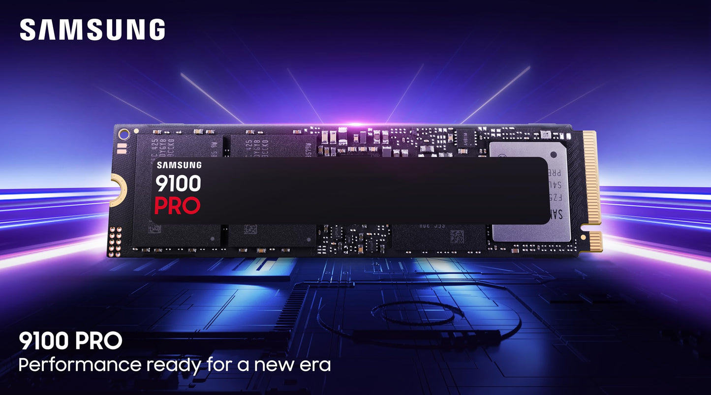 Samsung 9100 PRO Series - 1TB PCIe 5.0 x4, NVMe 2.0, M.2 Internal SSD, Up to 14,700MB/s, Fast Speed, Thermal Contorl, MZ-VAP1T0B/AM [Canada Version] 🍁 All In One Marketplace Canada