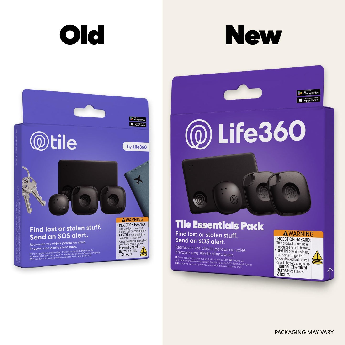Life360 Tile Essentials - Bluetooth Trackers & Item Locators for Keys, Wallets, Remotes & More; Easily Find All Your Things. Both iOS and Android Compatible. 4-Pack (Mates/Slim/Sticker) 🍁 All In One Marketplace Canada
