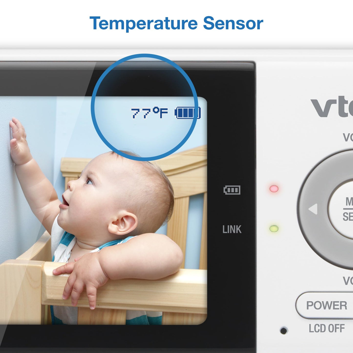 VTech VM819 Baby Monitor, 2.8” Screen, Night Vision, 2-Way Audio, Temperature Sensor and Lullabies, Secure Transmission No WiFi 🍁 All In One Marketplace Canada
