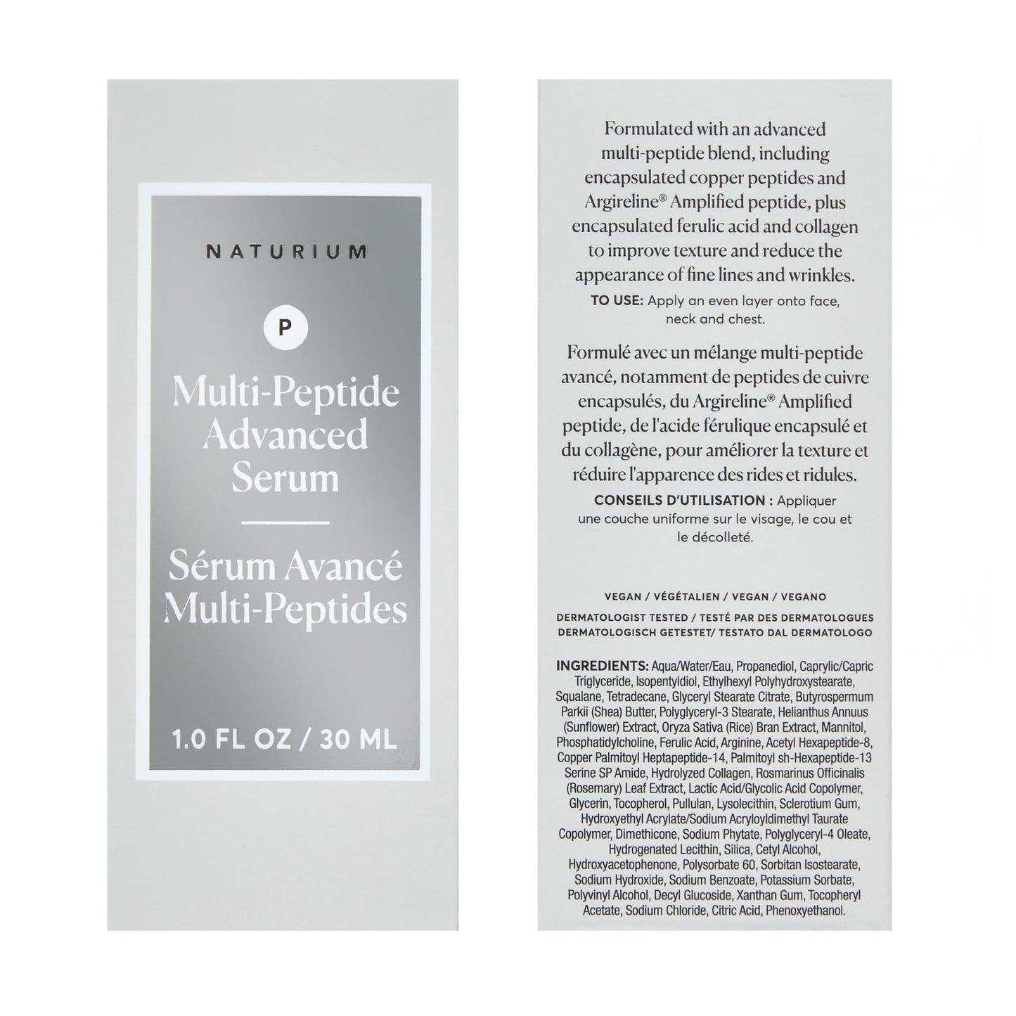 Naturium Multi-Peptide Advanced Serum, Collagen and Ferulic Acid, Argireline Amplified and Copper Peptides, 1.0 FL OZ / 30 ml 🍁 All In One Marketplace Canada