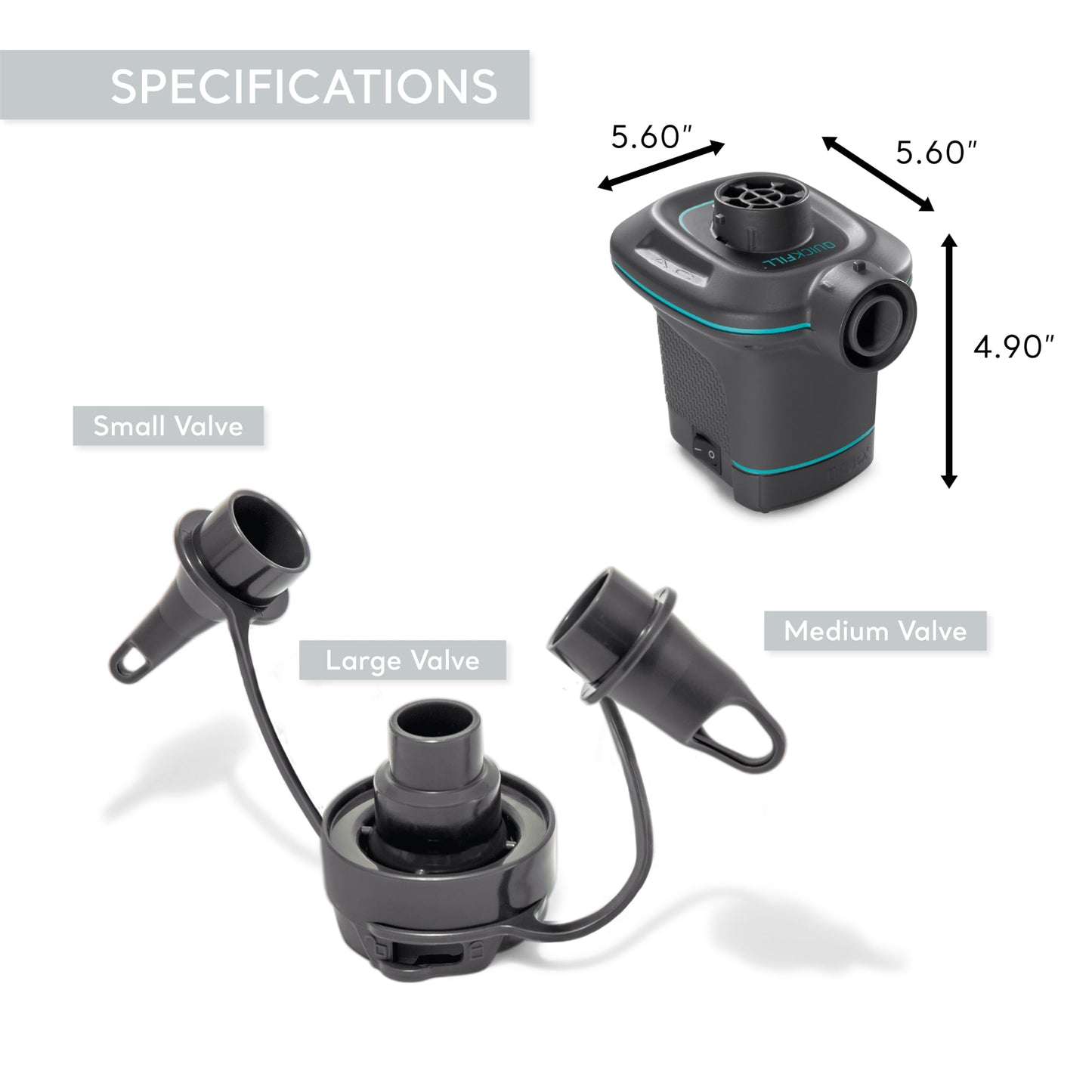 Intex Quick-Fill Ac Electric Air Pump, 110-120V, Max. Air Flow 21.2Cfm, Black 🍁 All In One Marketplace Canada
