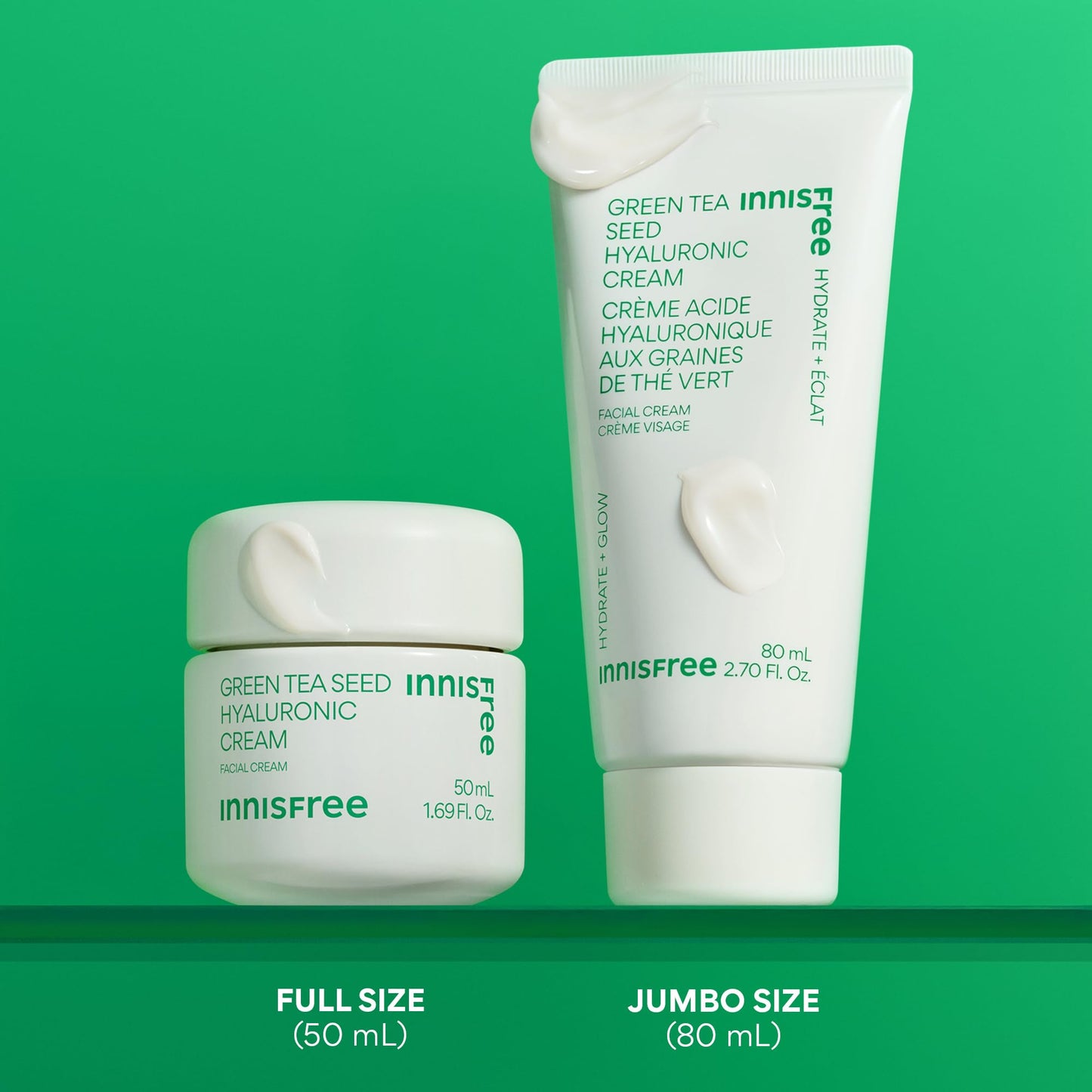 innisfree Jumbo Green Tea Seed Hyaluronic Acid Cream With Barrier Boosting Complex and Ceramide, Korean Hydrating Face Moisturizer for Dry Skin 🍁 All In One Marketplace Canada