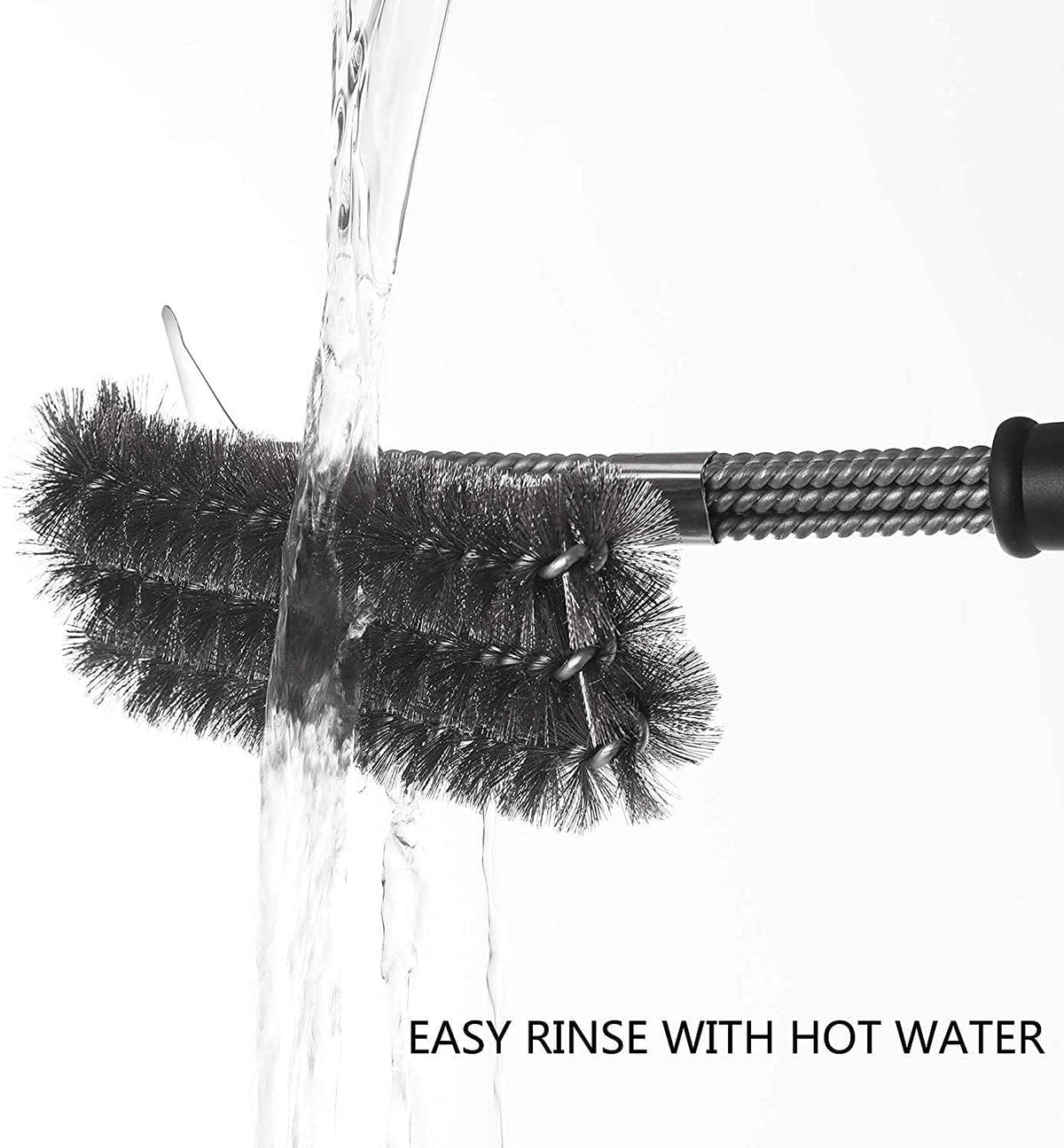 2 Pack BBQ Grill Brush, 18 inch BBQ Accessories, BBQ Cleaning Brush Safe Bristle Free BBQ Brush,100% Rust-Proof Stainless Steel- BBQ Grill Cleaner for Gas, Charcoal, Smoker, Porcelain, Infrared Grill 🍁 All In One Marketplace Canada