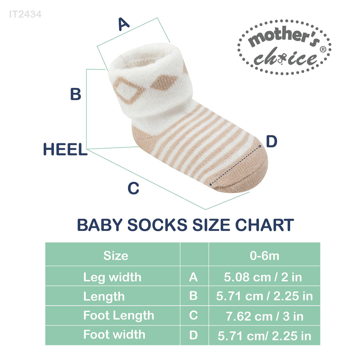 Mother's Choice Organic Cotton Baby Socks 0–6 Months, 12 Pairs Newborn & Infant Socks Soft Hypoallergenic Breathable Gentle On Delicate Skin Stretch Fit Comfortable Daily Essentials For Little Ones 🍁 All In One Marketplace Canada
