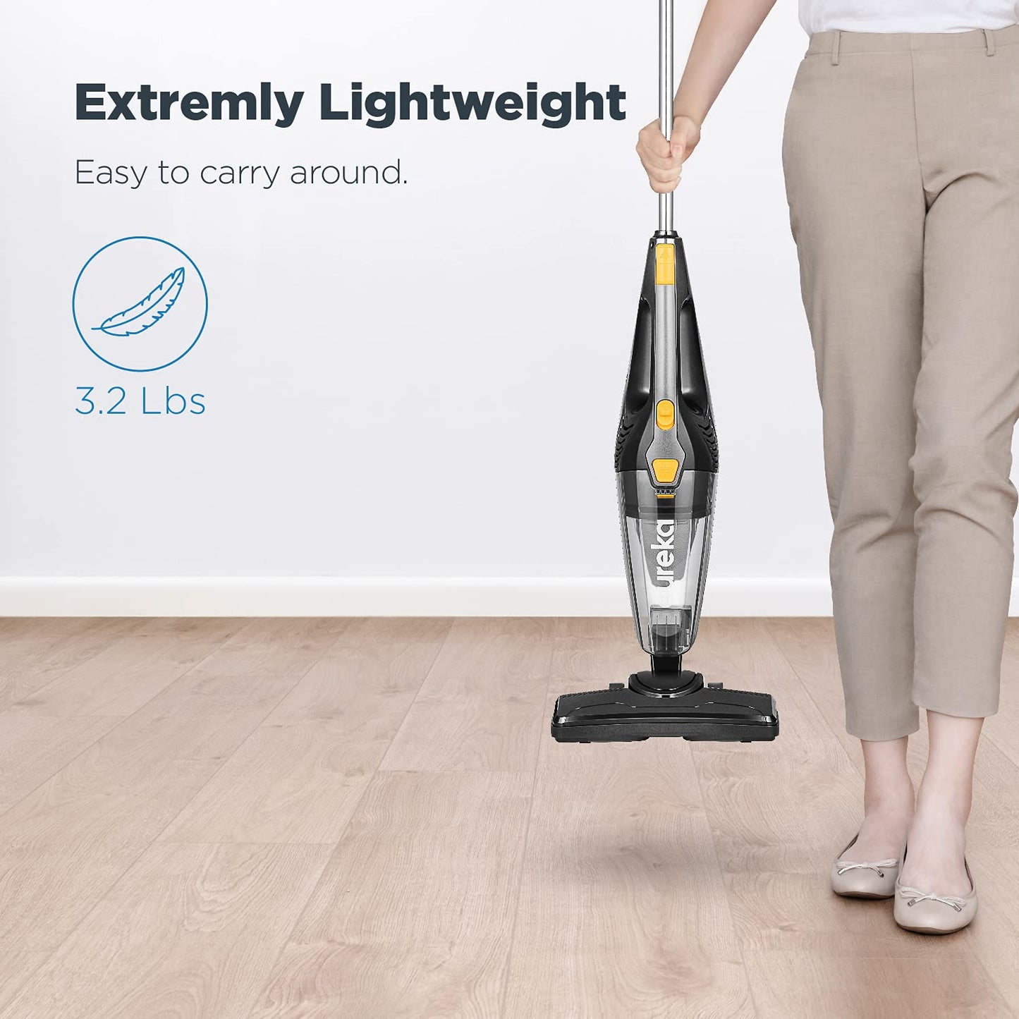 Eureka Home Lightweight Corded Stick Vacuum Cleaner, Powerful Suction Convenient Small Vacuum for Hard Floor, 3-in-1 Hand Vacuum, Blaze Black, NES212C 🍁 All In One Marketplace Canada
