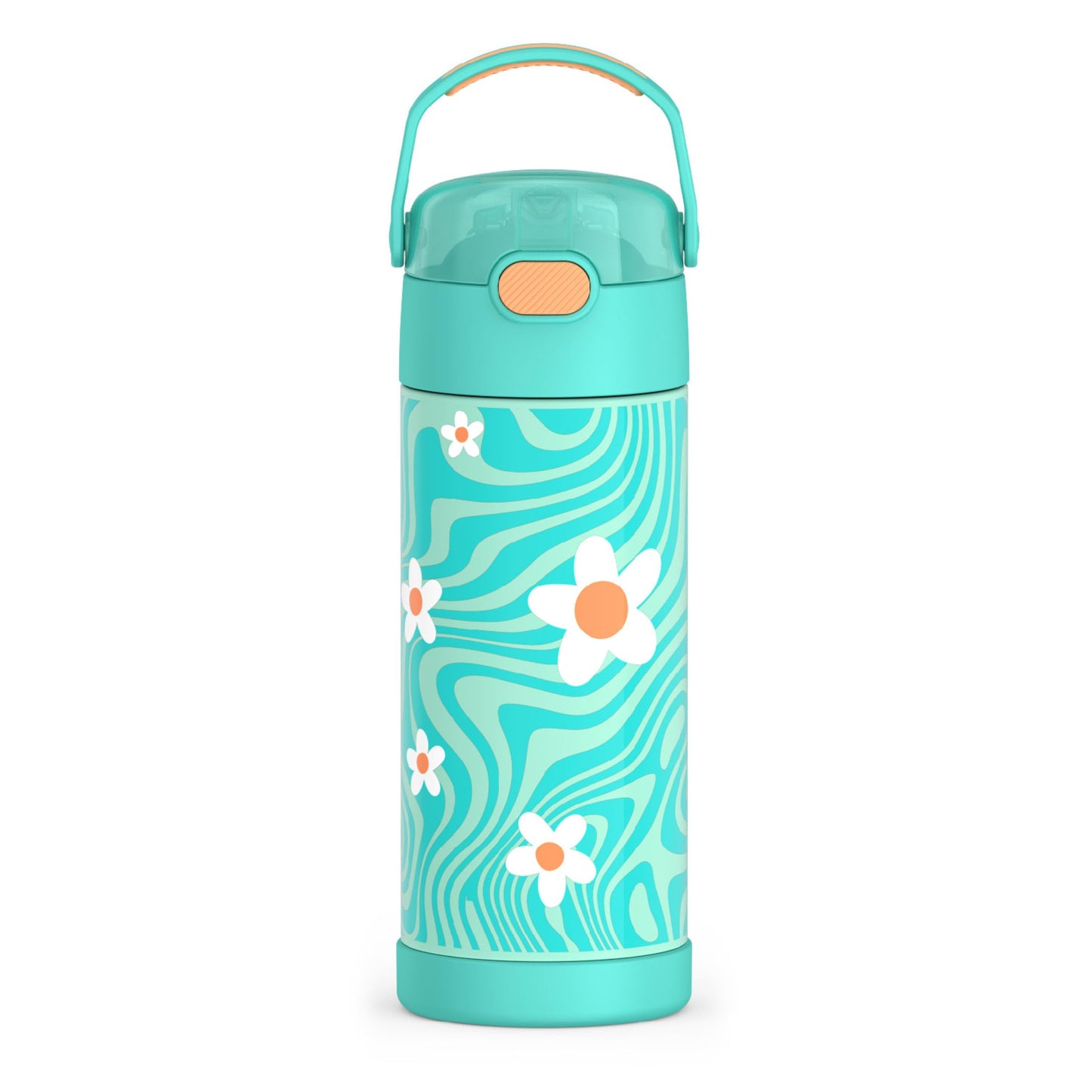 THERMOS FUNTAINER 14 Ounce Stainless Steel Vacuum Insulated Bottle, Wavy Daisies 🍁 All In One Marketplace Canada