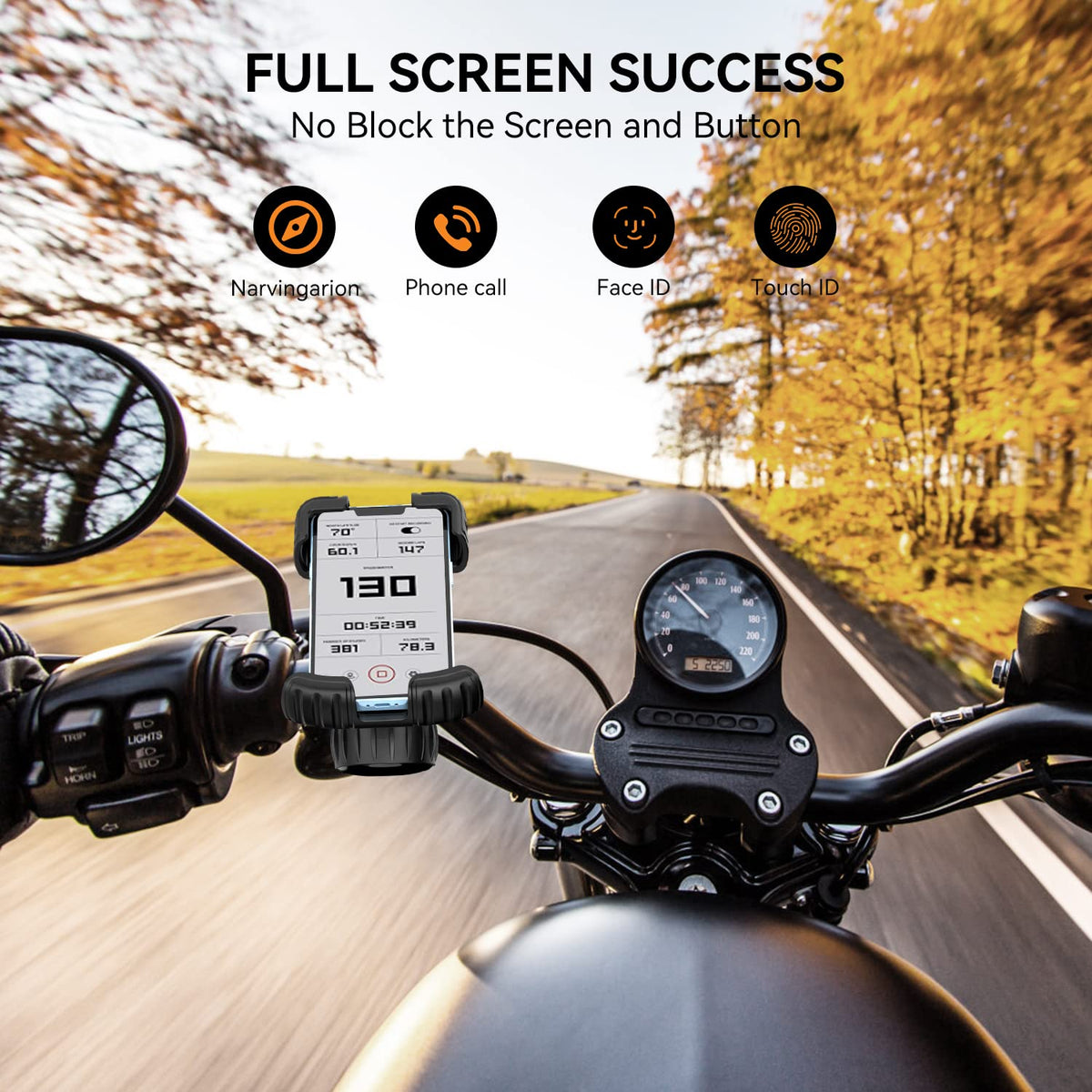 Motorcycle/Bicycle Phone Mount for 4.7-6.8" Phones (Orange) 🍁 All In One Marketplace Canada