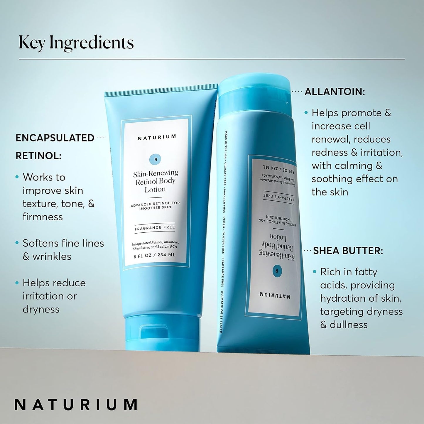 Naturium Skin-Renewing Retinol Body Lotion | Moisturizing & Firming Cream, With Allantoin & Shea Butter | 8 FL OZ / 234 ml 🍁 All In One Marketplace Canada