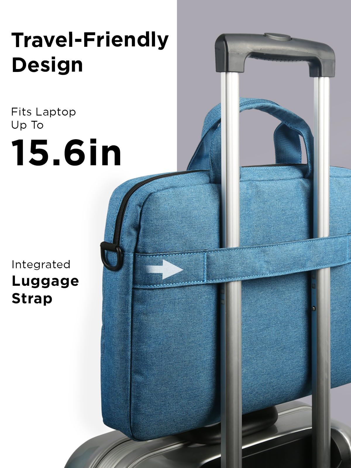 Lenovo Laptop Carrying Case T210, fits for 15.6-Inch Laptop and Tablet, Sleek Design, Durable and Water-Repellent Fabric, Business Casual or School, GX40Q17230 Casual Toploader - Blue 🍁 All In One Marketplace Canada