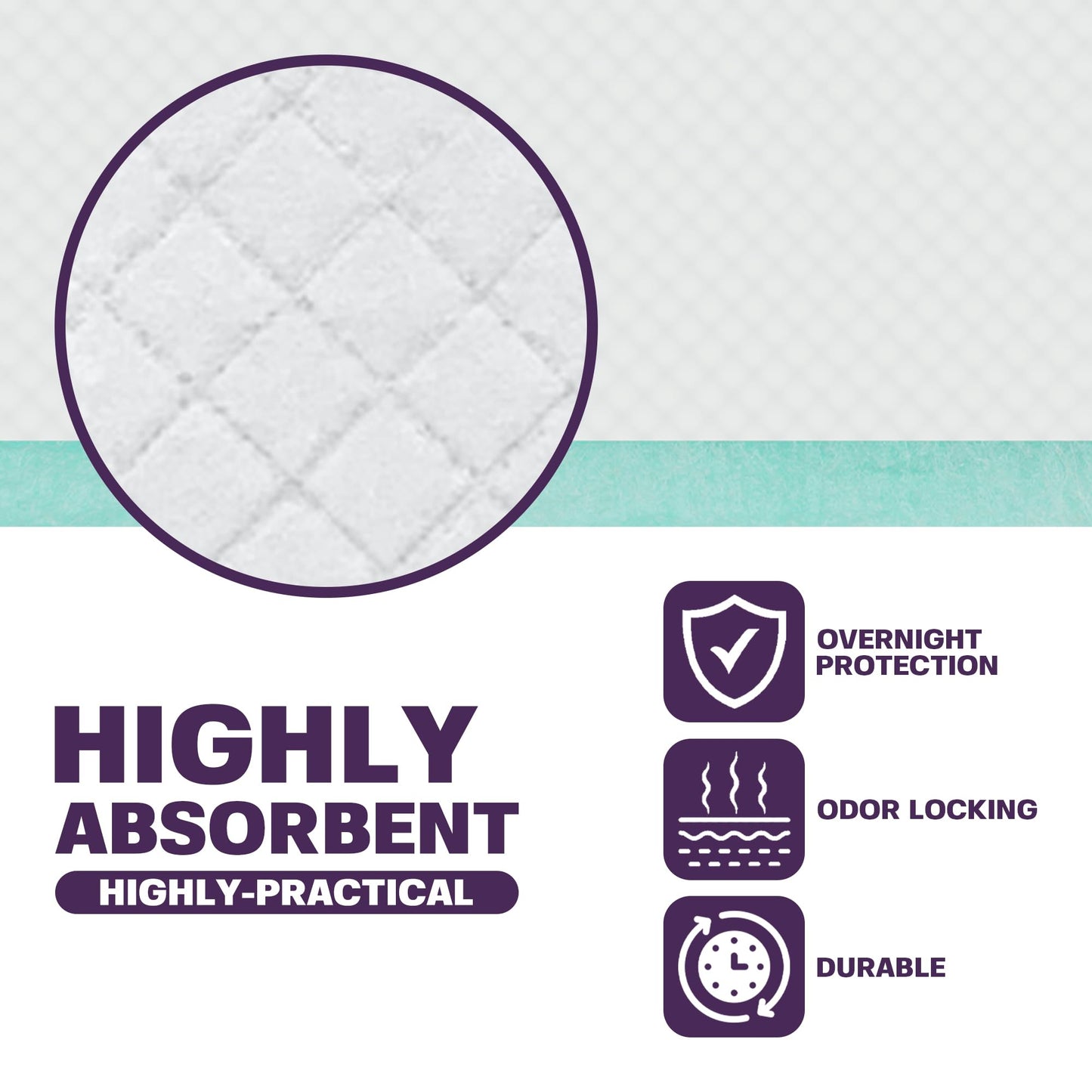 PureNexus Health Disposable Underpads 17" x 24", 100 Count – Super Absorbent Incontinence Bed Pads, Waterproof Pee Pads, Chux, Soaker Pads for Baby Changing, Kids, Adults & Elderly, Mattress Protector 🍁 All In One Marketplace Canada