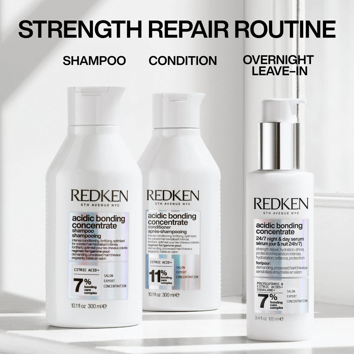 Redken Acidic Bonding Concentrate Hair Serum for Damaged Hair, Treatment for damaged processed, with Citric Acid, 100mL 🍁 All In One Marketplace Canada
